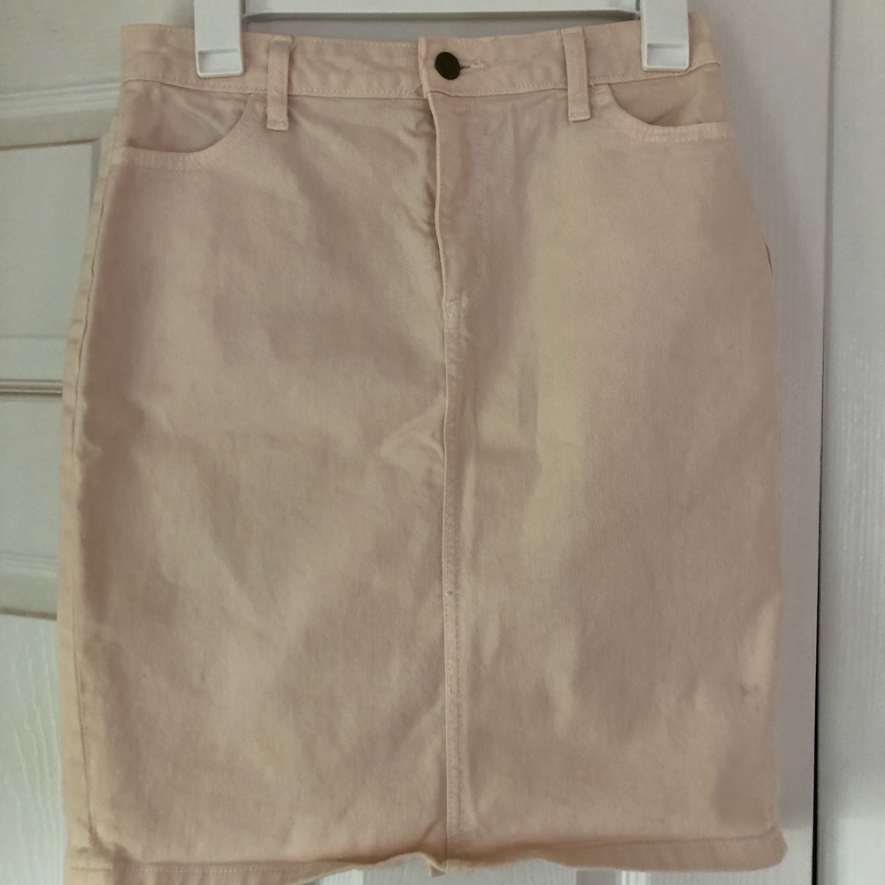 American Apparel Denim Mini Skirt in Peach